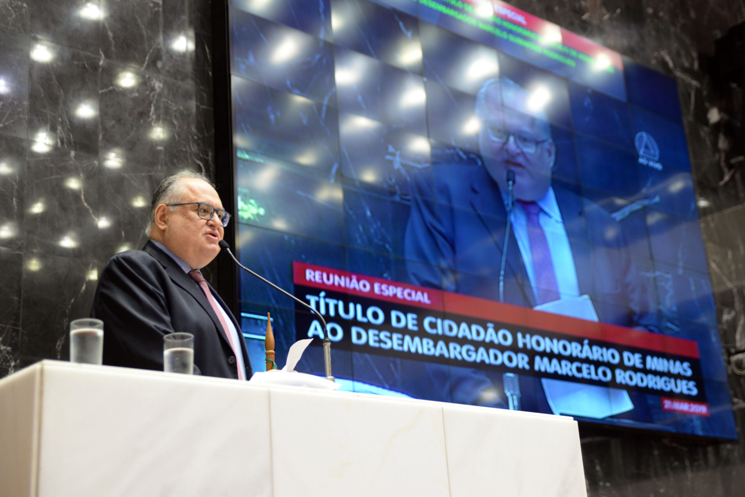 Reunião Especial - Entrega do título de cidadão honorário do Estado de Minas Gerais ao desembargador Marcelo Guimarães Rodrigues